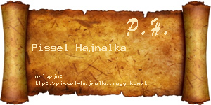 Pissel Hajnalka névjegykártya